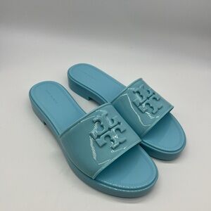 Tory Burch Eleanor Jelly Slides in Island Blue